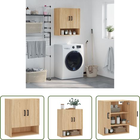 vidaXL Sonoma-Eiche - Wandschrank Sonoma-Eiche 60x31x70 cm Holzwerkstoff (1/5)