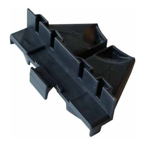 Support habillage de plots terrasse – Polypropylène – Dimensions 100 x 67 x 28 mm – Pour finitions périphériques – Compatible avec plots Jouplast