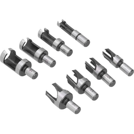 Lot de 8 forets à bois en acier au carbone, type griffe, robustes, pour perceuse électrique. (1/5)
