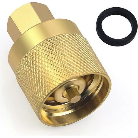 RE7141F Valve adaptateur de raccord pour chariot élévateur à propane (avec rondelle) - Raccord fileté interne en laiton (1/5)