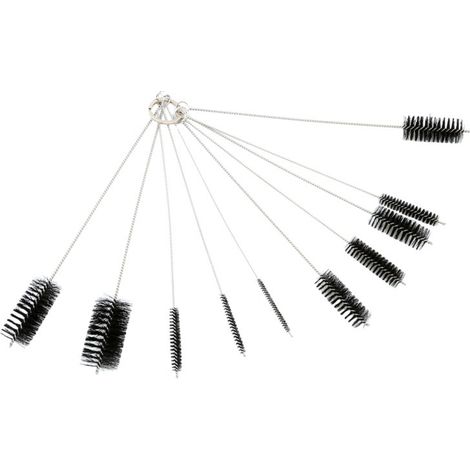 Ensemble de goupillons noirs pour nettoyer les bouteilles, bouteilles, tubes, flasques, carafes et pailles, avec un manche long, fin et flexible.-AquaForge (1/5)