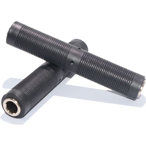 6.35 mm female-to-female audio adapter for dual-plug microphones, female-to-female extension connector (1/4)