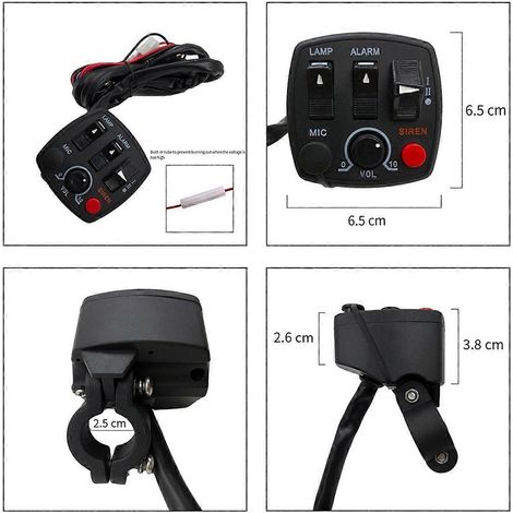 Commande de poignée de commande pour phare de démarrage électrique de moto (1/5)