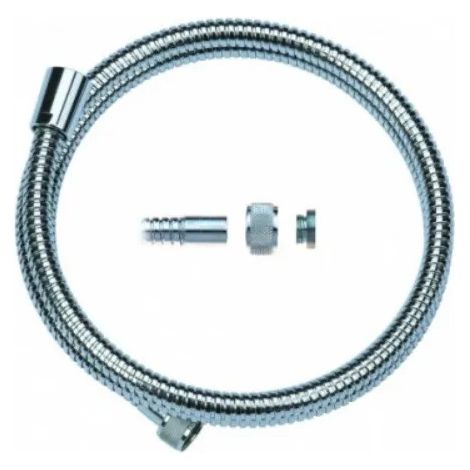 Messing-Doppelklammer-Brauseschlauch, 2 Meter abnehmbar.