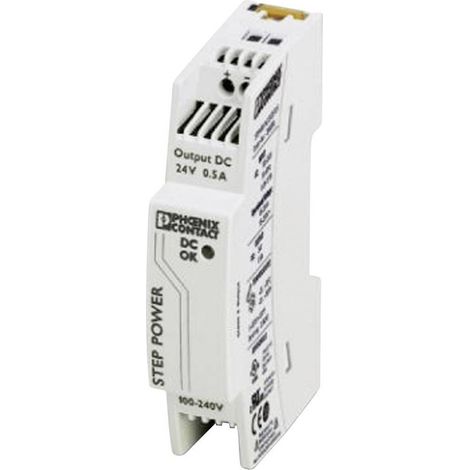 Alimentation rail DIN Phoenix Contact STEP-PS/1AC/24DC/0.5 2868596 24 V/DC 0.55 A 18 W 1 x 1 pc(s) (1/2)
