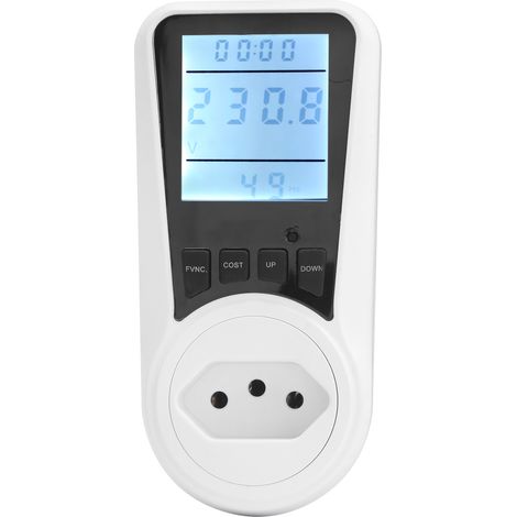 Compteur Énergie LCD Puissance Watt Volt Ampère Testeur Moniteur Consommation Électrique 230V-250V Prise Brésilienne (1/5)