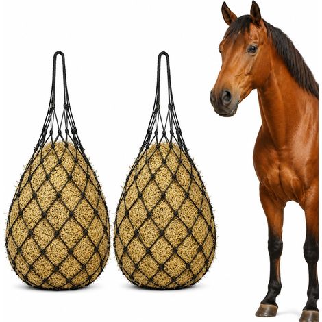 2 Pièces Filet à Foin pour Chevaux, Mailles Fines 5 x 5 cm (1/5)