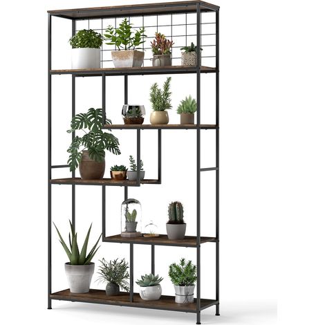 COSTWAY Scaffale Porta Piante a 6 Livelli, Portavasi da Interno con Rete Metallica, Scaffale Espositore Organizzatore per Soggiorno, Ufficio e Studio, 100 x 30 x 180 cm (1/5)