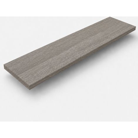 Mensola da Muro, Mensola Sospesa, Fissaggio a Scomparsa, Mensola Legno, Kit Tasselli Incluso, Rovere Avena, 90x23x2,5 cm (1/4)