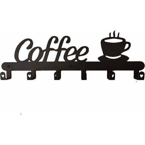 Support pour tasse caf Un mur signe de bar porte-tasses caf crochet pour tasse signe de caf support pour tasse Odipie (1/4)