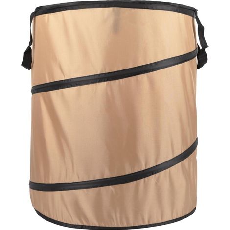 (kaki 90L)Pop Up Sac à déchets de jardin en tissu Oxford, pliable, résistant, avec poignées, sac de rangement de jardin, réutilisable