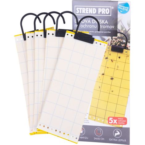 Platte Strend Pro, zum Schutz von Bäumen vor Schädlingen, Leim, mit Haken, Pack. 5Stk