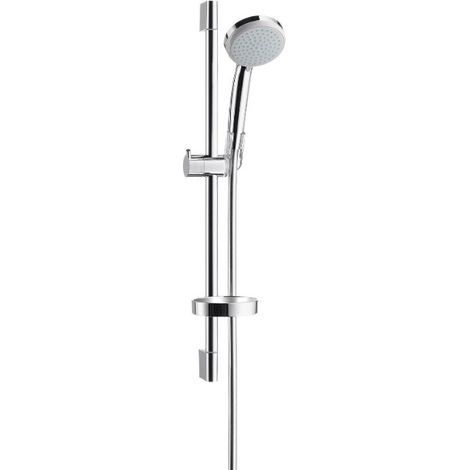 Conjunto de ducha 100 con barra de ducha de 65 cm y jabonera de latón cromado - Hansgrohe Croma (1/5)