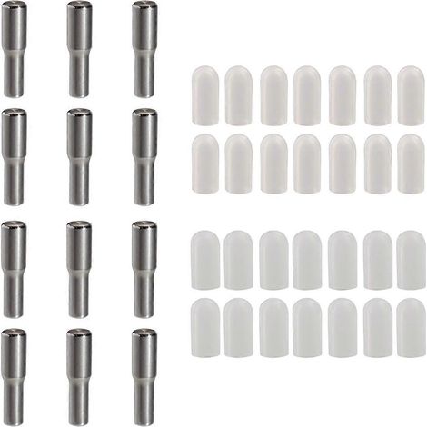 Chevilles d'étagère en acier inoxydable, broches de 1/4 pouce et 5 mm (1/5)