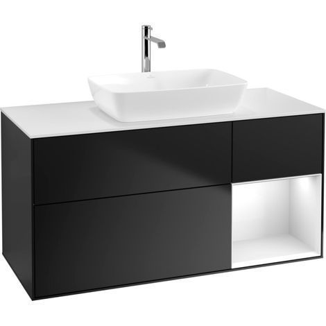 Meuble sous-plan pour lavabo Villeroy & Boch F831GFPD Finion F83 (1/2)