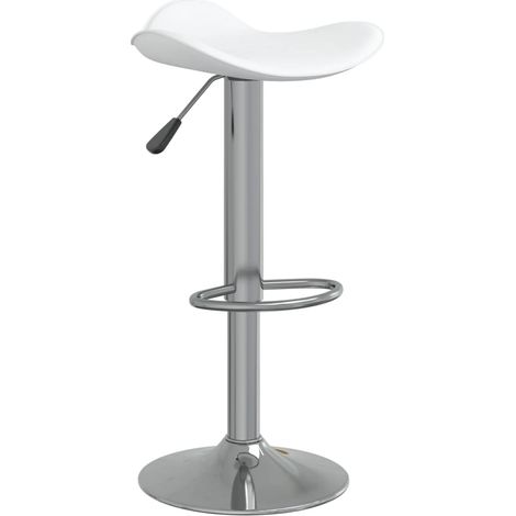 Tabouret de bar Blanc Acier chromé et cuir artificiel (1/5)