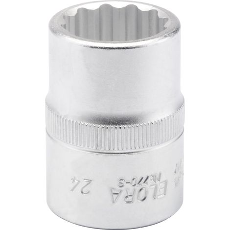 Draper 00723 Elora Bi-Hexagon Socket, 3/4"" Sq. Dr., 24mm (1/5)