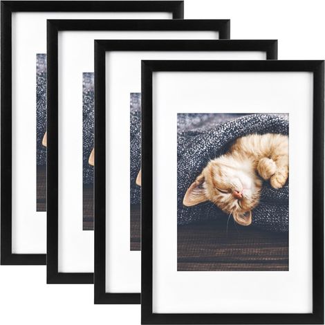 4x Bilderrahmen Schwarz Galeria, 13x18cm