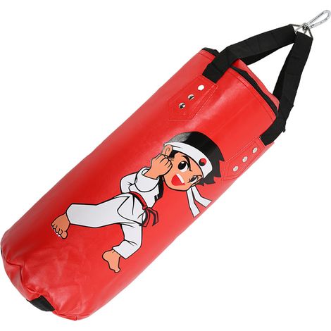 Sac de frappe suspendu pour enfants, type Sanda Muay Thai, creux, rouge, 60 cm (1/5)