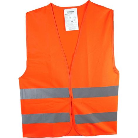 chaleco de advertencia naranja de poliéster
