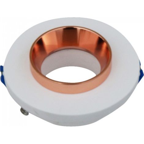 Spot LED - Encastré - GU10 - IP20 - Blanc + Or Rose Mat (1/5)