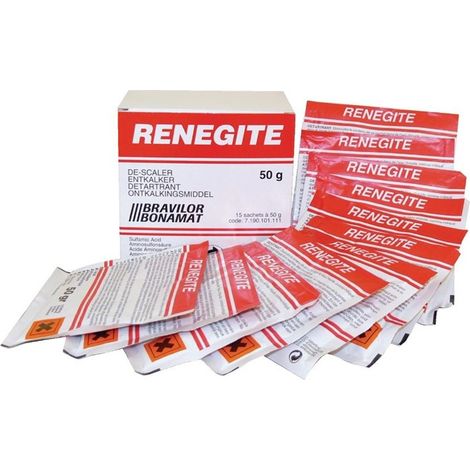 Boîte de 15 Sachets de Détartrant 50g - Bravilor Renegite