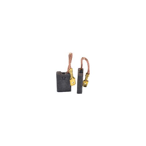 Set aus 2 anpassbaren Kohlen für Metabo. Abmessungen: 6 x 16 x 24 mm.