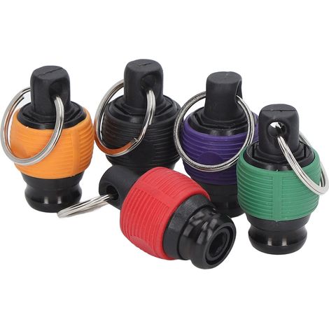 6-teiliger magnetischer Bithalter, 1/4-Zoll-Bitschlüssel, Bohrerhalter-Schlüsselanhänger, Outdoor-DIY-Taschenwerkzeug, robuster Schlüsselring (1/5)