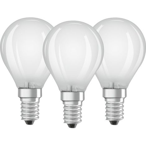 Osram BASE CLAS P Lampada LED E14, 40 W, Luce calda, 3 Unità (Confezione da 1)