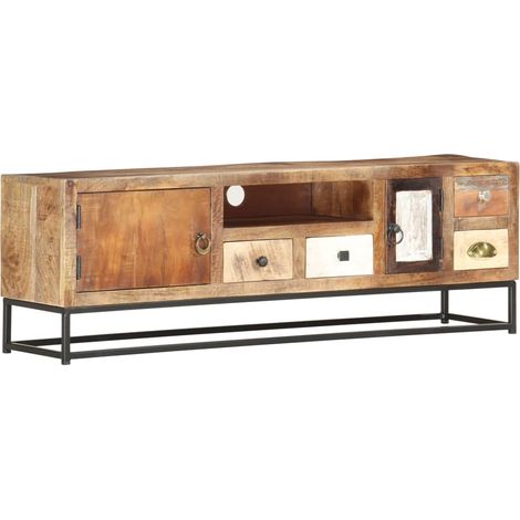 Meuble TV 120 x 30 x 40 cm Bois de récupération massif