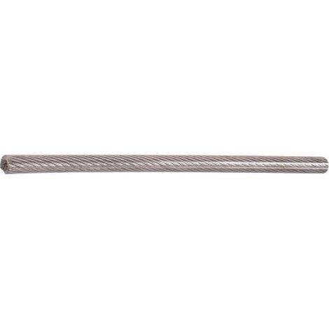 Câble souple 7x7 gainé transparent Ø3/5 inox A4