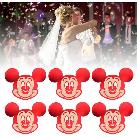 Lot de 6 enveloppes rouges pour le Nouvel An 2023, année du Lapin, motif Mickey Mouse, mariage printanier et pleine lune. (1/5)