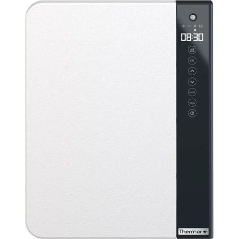 Thermor – Sèche-serviettes soufflant compact 1800 W – Détection fenêtre ouverte – Fonction Boost – Design blanc mat pour petits espaces