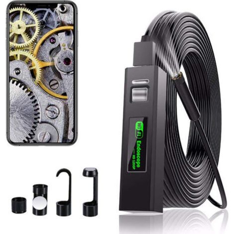 10M Endoscope, Wireless Endoscopic Inspection Camera, 2 Megapixel 1200P HD IP68 Waterproof Endoscope Camera with 8 LEDs for iPhone, Android, iPad, Mac, PC, Laptop (10M) (1/5)