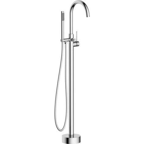 BALNEO Robinet de baignoire autoportant argent Acier inoxydable  Mitigeur sur pied pour baignoire CASCADE CHROME (1/5)
