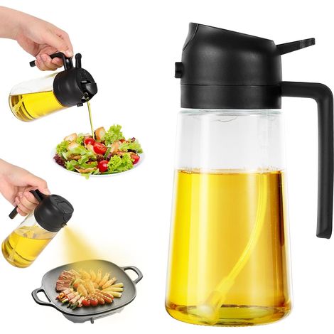 CCYKXA  2-in-1 Kitchen Oil Sprayer, 470ml Air Fryer Oil Sprayer for Cooking, Grilling, Salads, Baking (1/5)