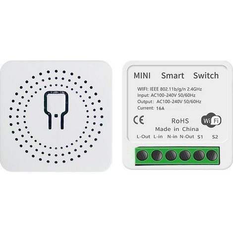 VURAHOME - Wifi Mini Smart Switch 16A DIY LIGHT SWITCH 2 - way Wireless Smart Home and Smart Life 1pc (1/5)