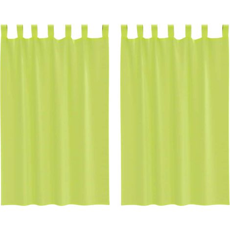 Maison Exclusive - Tende in Voile con Linguetta 2 pz Verde Mela
