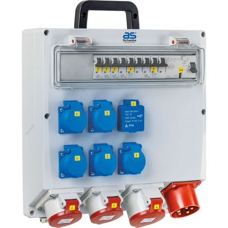 FIXO 6 CEE Wandverteiler mit Anbaustecker 400V/32A/max. 22kW IP44 (1/5)