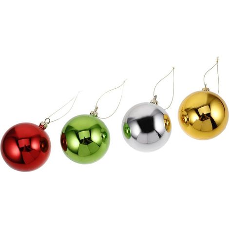 4pièces Boules de Noël Décoratives avec Photo Boules de Noël Suspendues pour Sublimation pour Décorer (1/5)