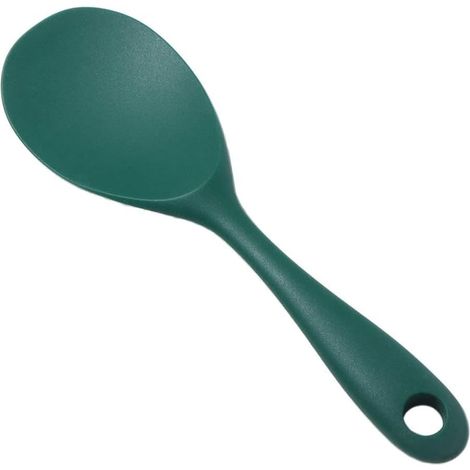Cuillère de cuisine antiadhésive pour la maison, cuillère à riz en silicone, ustensiles de cuisine résistants aux hautes températures (vert) (1/5)
