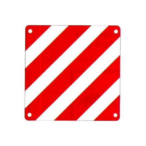 SEGNALETICA TRASPORTI 50X50CM "CARICO SPORGENTE" ALLUMINIO OMOLOGATO