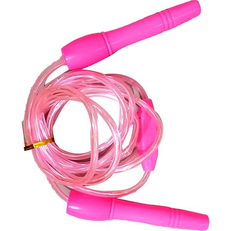 GARRYFIZH Corde à sauter rougeoyante réglable qui brille dans le saut sombre pour adultes enfants enfants rose
