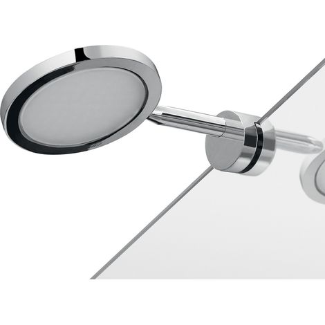 Lampada applique led con attacco univrsale a pinza in Cromall e resine termoplastice DO41 serie Gedy MAIORCA Cromato (1/2)