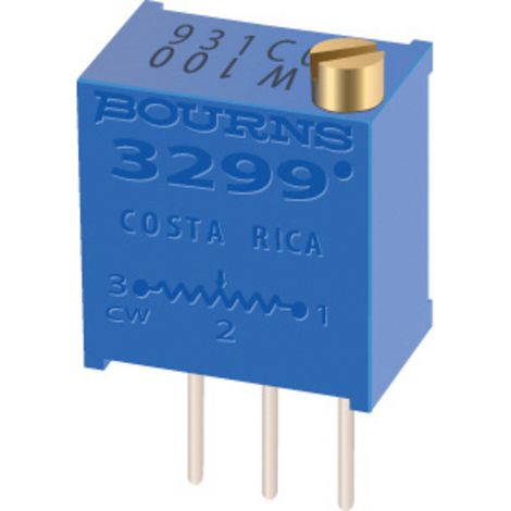 Bourns 3299Y-1-501LF Trimmer Cermet linéaire 0.5 W 500 Ω 9 ° 1 pc(s)