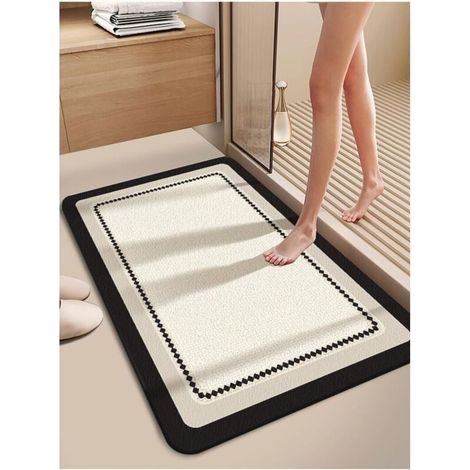 Badematte – geeignet für Badezimmerböden und unter Badewannentüren, maschinenwaschbar – 1 Stück, 60 x 90 cm (1/5)
