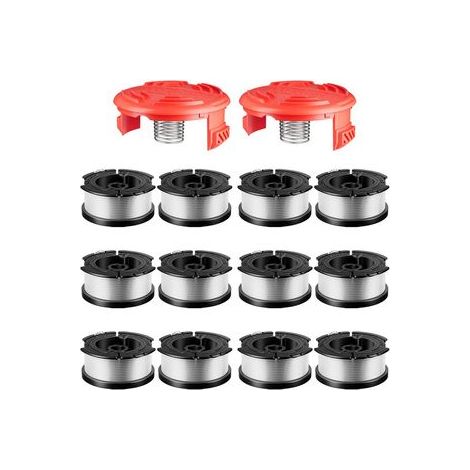 Lot de 2 têtes BLACK+DECKER – Fil compatible AF-100-3ZP – Version B12+2+2 avec capot (1/5)