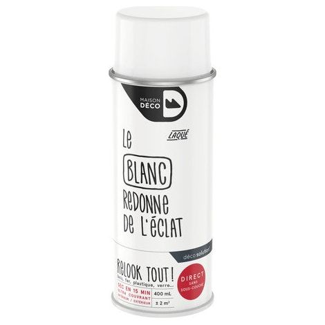 Peinture aérosol relook tout MAISON DECO blanc brillant 0.400 L (1/3)