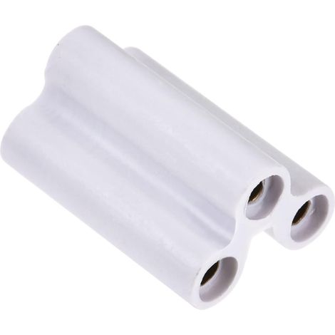 Lot de 10 connecteurs à 3 broches pour lampes LED T5 T8, prises de douille pour luminaires LED, adaptateur en plastique et cuivre pour tube lumineux intégré et connexion de douille de lampe (1/5)