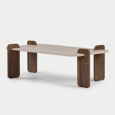 Moderner Couchtisch aus Melaminholz Renard - Beige (1/4)